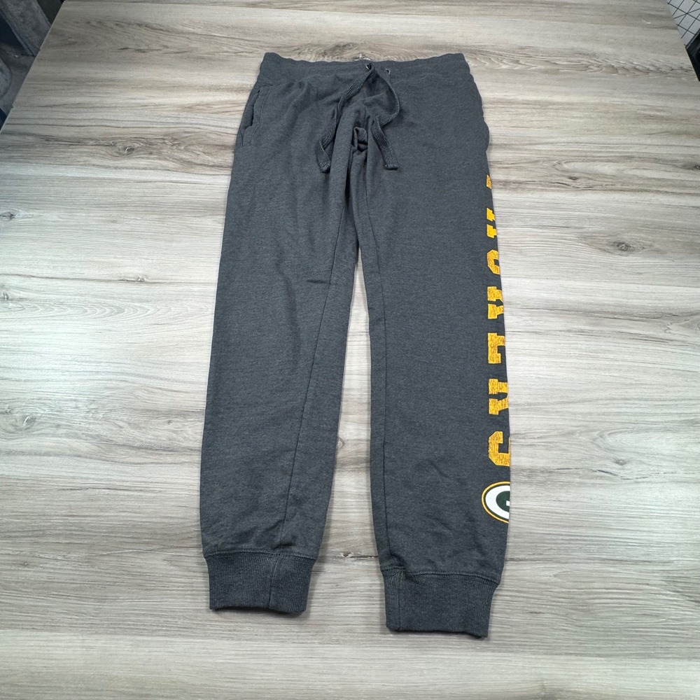 Juniors‎ NFL Green Bay Packers Jogger Sweatpants Charcoal Gray Teens size S-3/5
